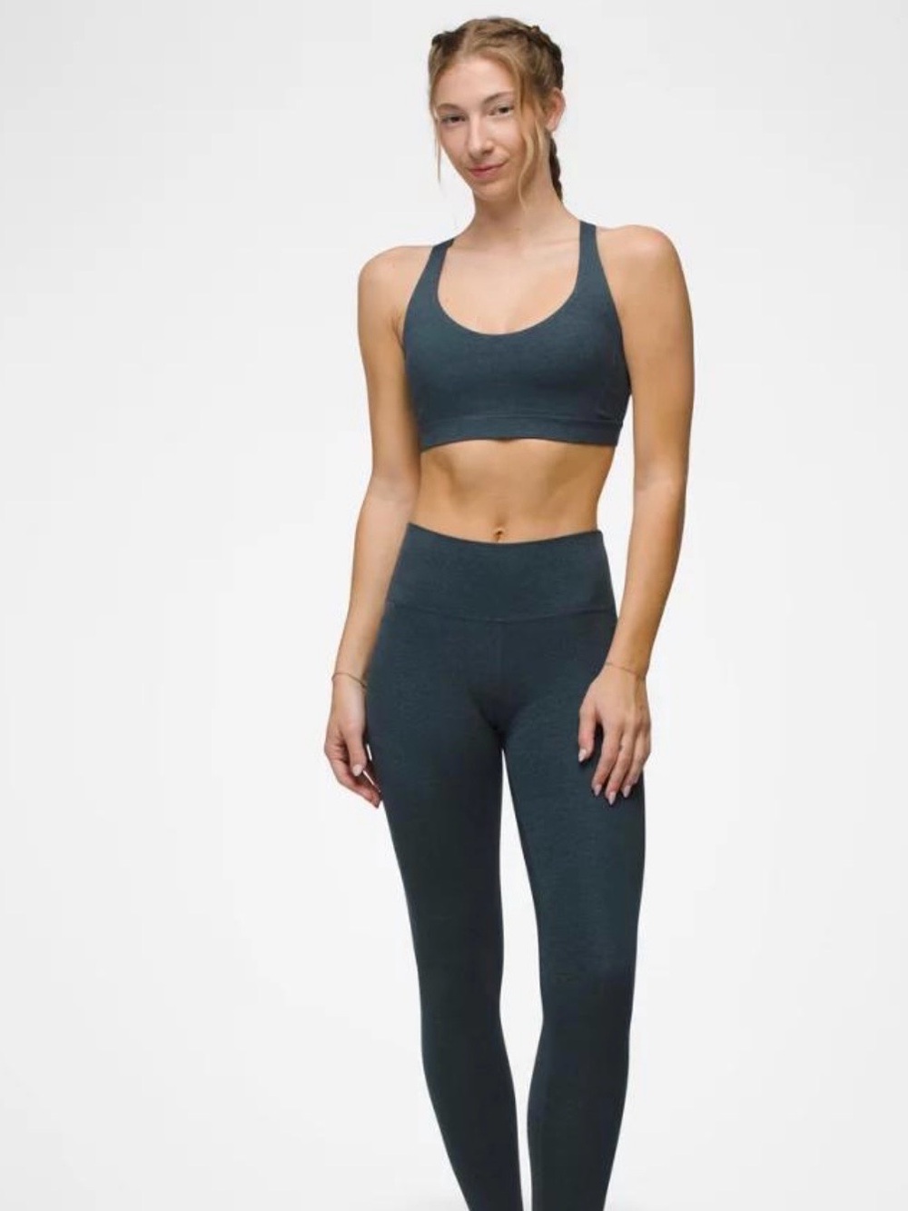 Prana Seamless Deep Teal Heavana Pocket Leggings